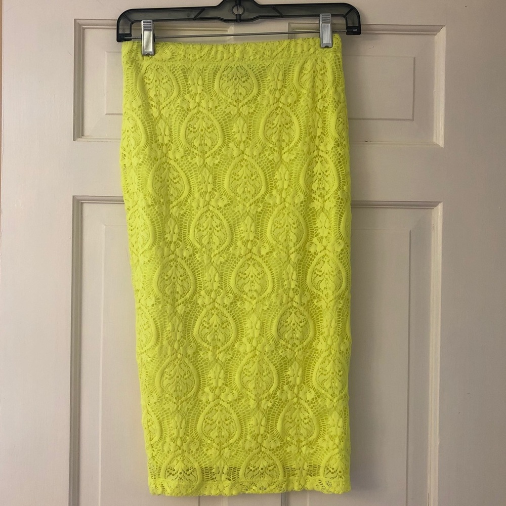 ASOS Chartreuse Yellow Skirt